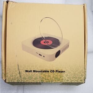Portable Wall Mountable Bluetooth CD Player w/Remote Control, White KC-909